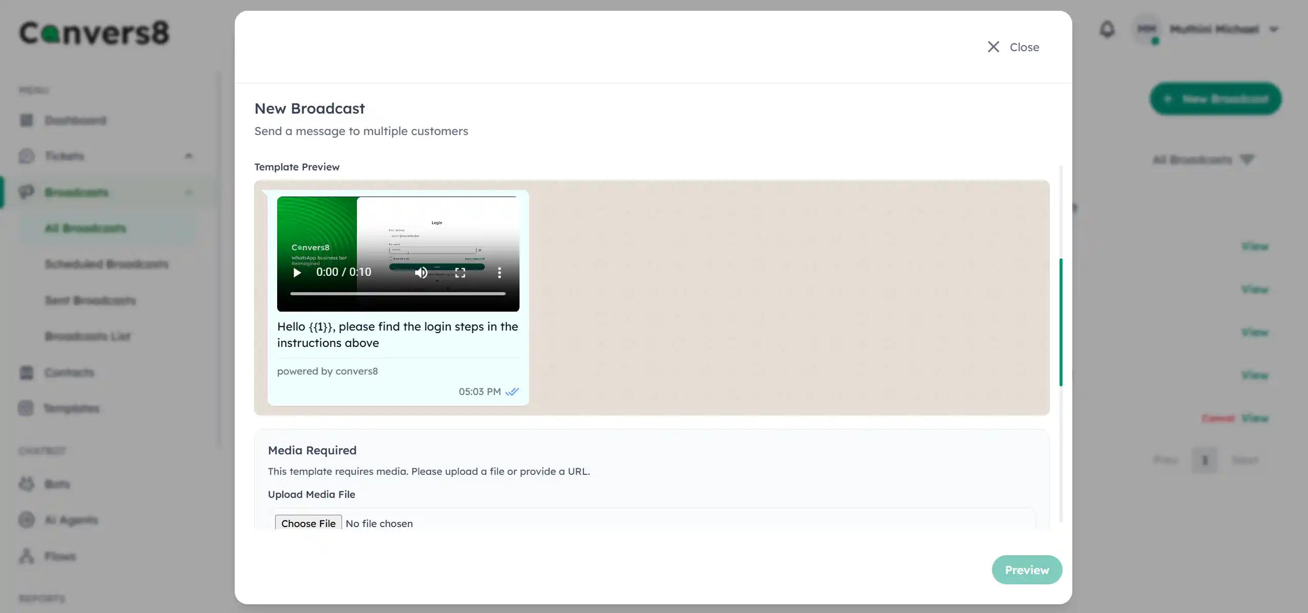 broadcast media template